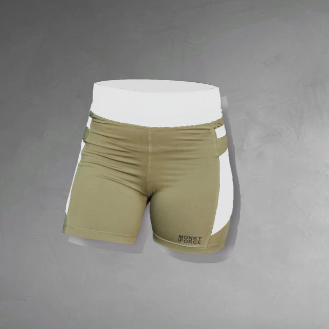 Cross Trail Calza short leggins Blanco con verde