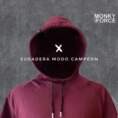 Sudadera Modo Campeón GUINDA