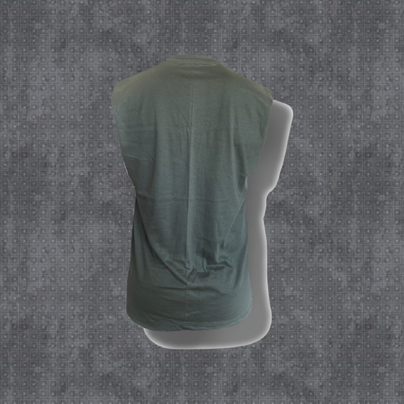 Playera Muscular Long Shoulder Shirt Sin Mangas GREEN COMMANDO