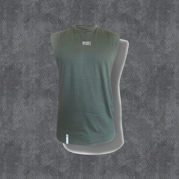 Playera Muscular Long Shoulder Shirt Sin Mangas GREEN COMMANDO